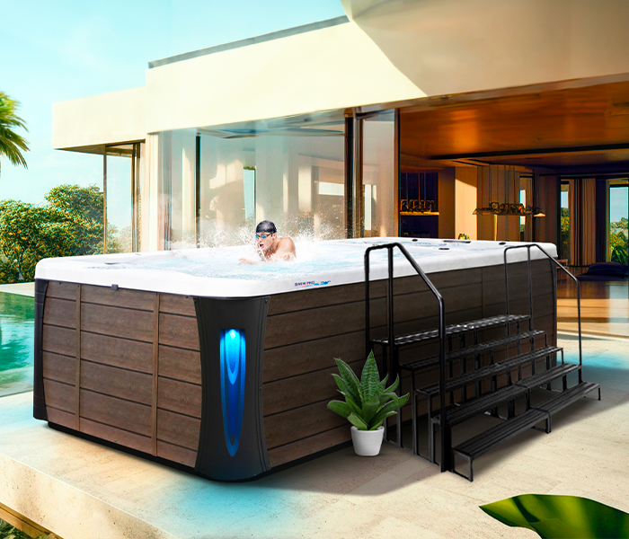 Calspas hot tub being used in a family setting - Findlay